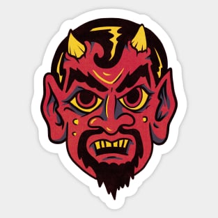 Vintage style devil Sticker